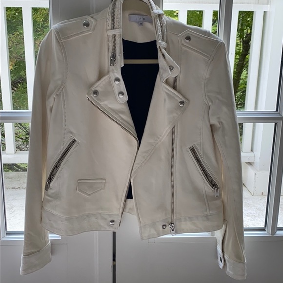IRO Mazey distressed leather jacket size 40 - Picture 2 of 4